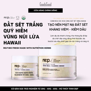 Mặt nạ đất sét rep, Re:p Bio Fresh Mask With Nutrition Herbs 130g giảm nhờn, giảm mụn thâm, se khít lỗ chân lông.