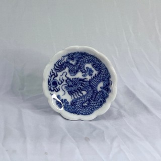 Chân nến xanh lam - đồ thờ cúng - Chợ Sứ Bát Tràng