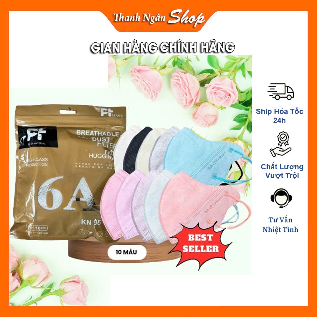 Thùng 1000 Cái Khẩu Trang 6A PT Mask - Khẩu Trang Chống Nắng Vượt Trội - Vải Kháng Khuẩn Vải 4S - Th