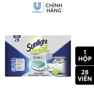  Viên rửa chén bát sunlight 5 in 1 - 1 hộp 28 viên 