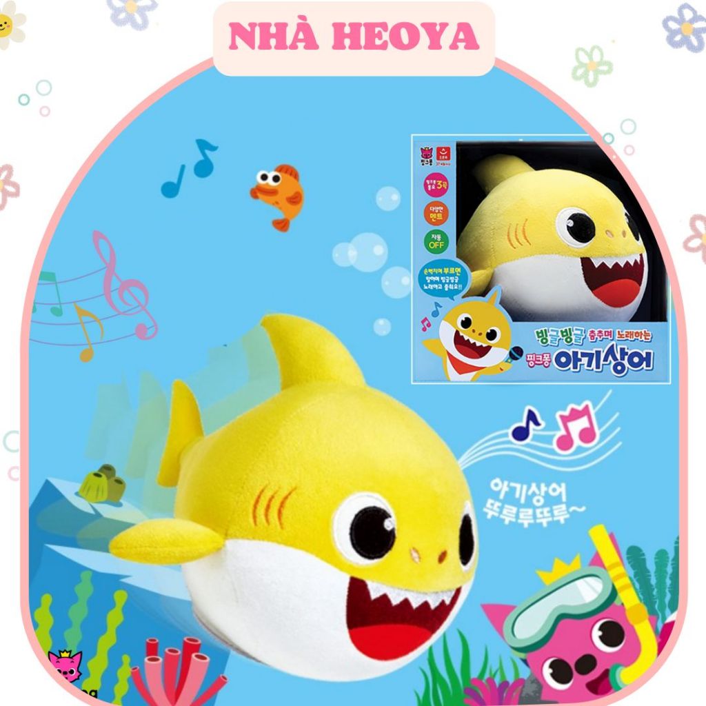 THÚ BÔNG CÁ MẬP CON CHO BÉ PINKFONG BABY SHARK BIẾT ĐI XOAY VÒNG VÀ HÁT VỖ TAY