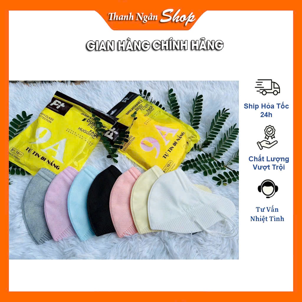 Thùng 1000 Cái Khẩu Trang 9A PT Mask - Khẩu Trang Chống Nắng Vượt Trội Size Lớn- Vải 4S Mềm Mịn- Tha