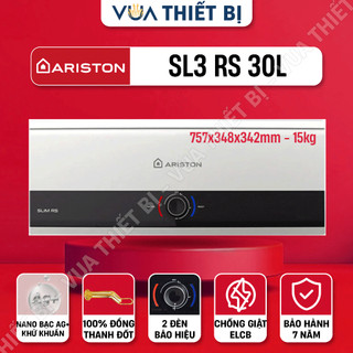 30l | ariston slim3 rs ag+ 30 lít - bình nóng lạnh ngang gián tiếp slim2 sl2 sl3 vn 2.5fe 2500w