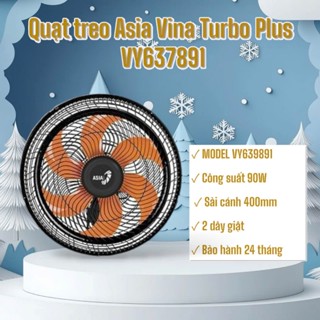 Quạt treo ASIA TURBO PLUS - VY637891 - Đen (New 2024) - 90W