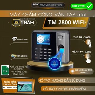  Máy chấm công vân tay  mini  nhỏ gọn   kết nối wifi nhanh  xuất file excel trực tiếp từ máy  phần mềm chấm công tặng kèm 