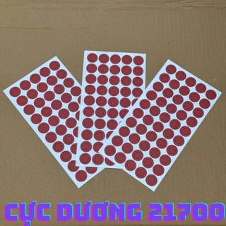 Miếng giấy dán cực dương 1 cell 21700 siêu dính bảo vệ đầu pin 50 miếng 1 tờ