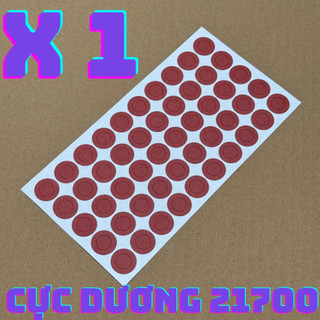 Miếng giấy dán cực dương 1 cell 21700 siêu dính bảo vệ đầu pin 50 miếng 1 tờ