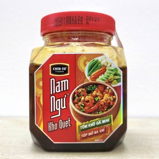   Hủ 200g  NAM NGƯ KHO QUẸT CHINSU  Tôm khô Cà Mau + Tóp mỡ ba chỉ  