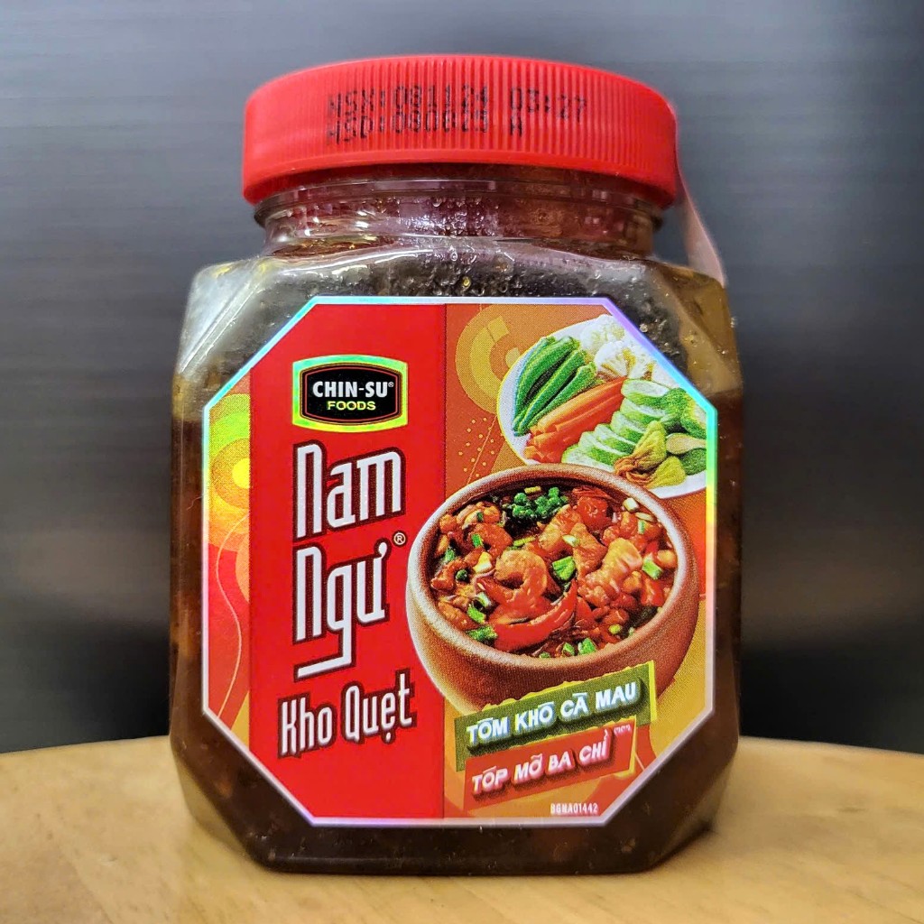  Hủ 200g - NAM NGƯ KHO QUẸT CHINSU  TÔM KHÔ CÀ MAU   TÓP MỠ BA CHỈ  