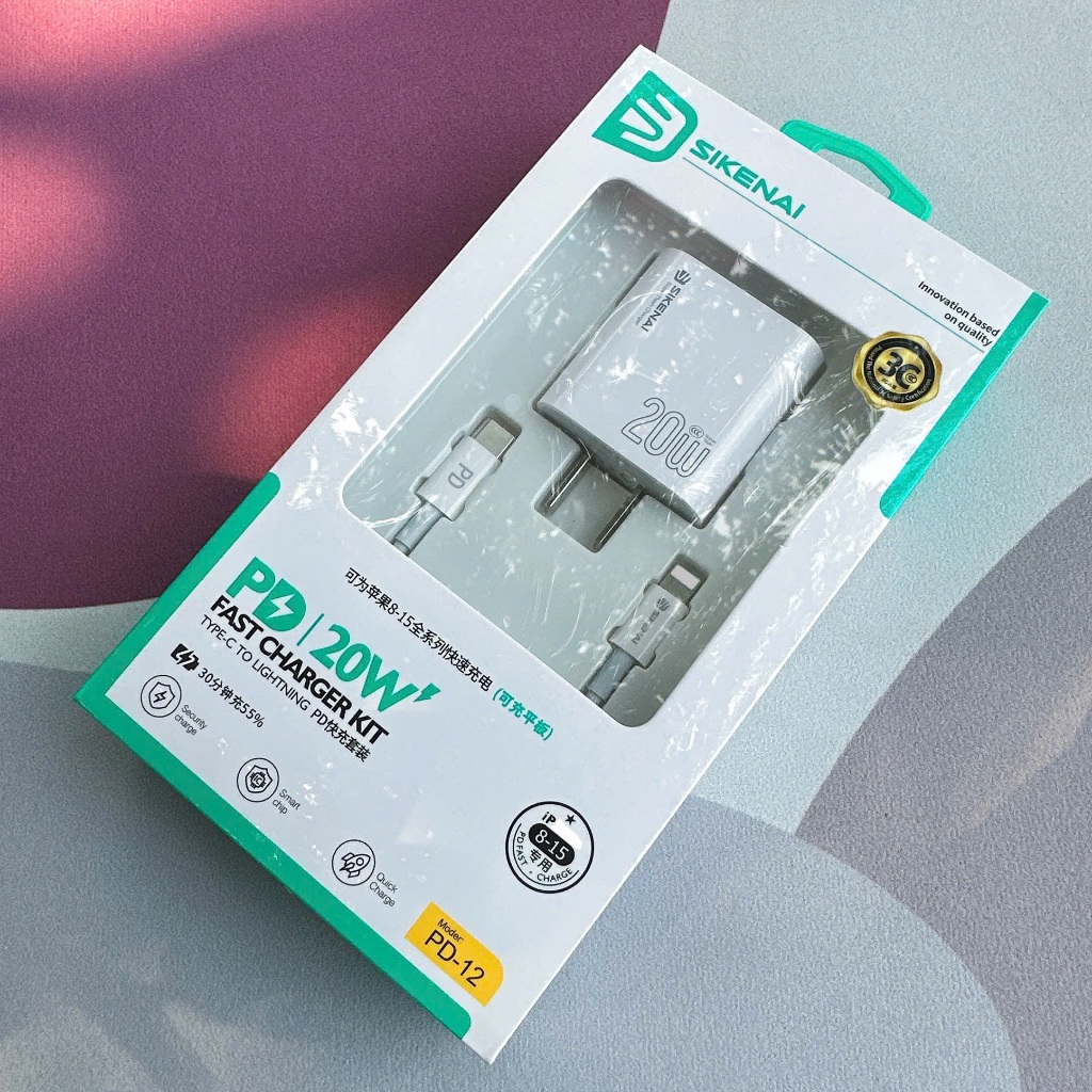 Bộ Sạc Nhanh 20W Sikenai PD-12 Type C To L Cho iP Bảo Hành 1 Năm