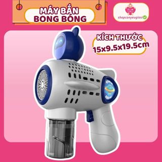 Máy bắn bóng xà phòng,  Sử dụng 4 viên pin tiểu 2A-AA, mẫu Phi hành gia, đầu xoay 360 đ