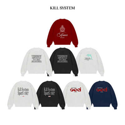 [GIẢM 30%] 𝐊𝐈𝐋𝐋 𝐒𝐘𝐒𝐓𝐄𝐌 - Áo sweater nỉ bông form boxy in hình