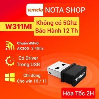   Hỏa Tốc  USB WiFi Tenda AX300 2.4G - U10 5G 600 Mbps hút wifi cho máy tính laptop PC kích wifi của pc laptop 