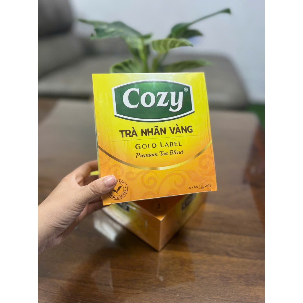 Trà Cozy Nhãn Vàng 200g x 100 túi - trà túi lọc Cozy