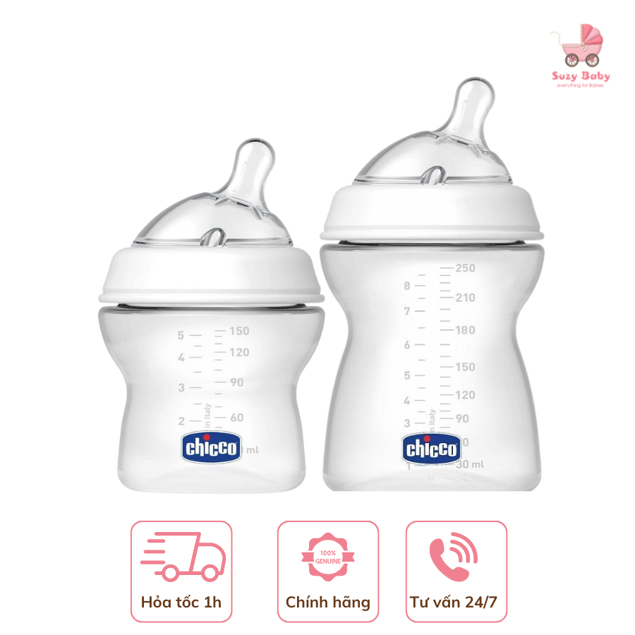 Bình sữa chicco núm nghiêng