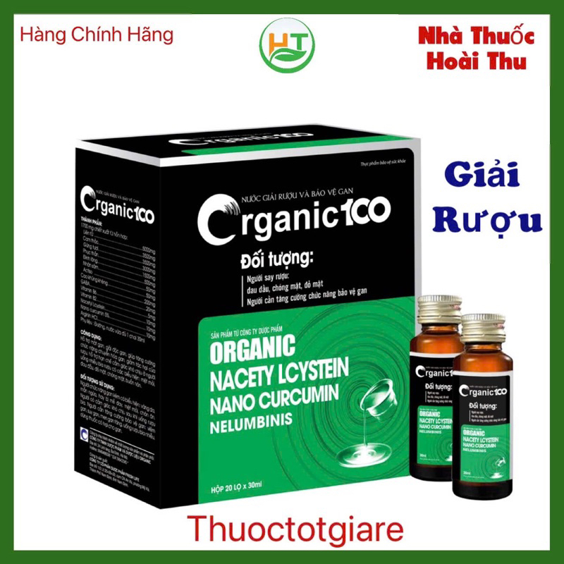 Organic 100 - Organic 100 Nước uống giải rượu ,bảo vệ gan ( Chai 30ml )