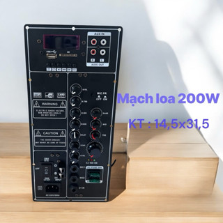 Mạch loa kéo công suất 200W, nguồn xung class D, kích thước 14,5 x 31,5, tiếng ca hay, chắc, dùng được khi điện yếu