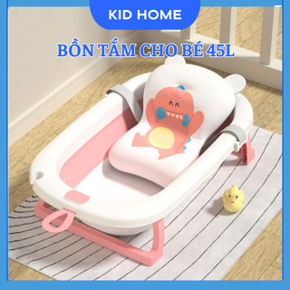 Bồn Tắm Gấp Gọn Cao Cấp Cho Bé Có Cảm Biến Nhiệt Độ An Toàn Cho Bé, Chậu Tắm Gấp Gọn Cho Bé Từ 0-6 Tuổi