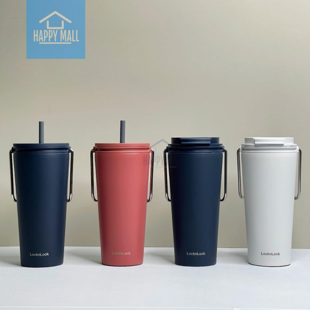 Ly giữ nhiệt Lock&Lock Bucket Tumbler có ống hút hoặc nắp bật 540ml LHC4268 LHC4269 Happy Mall