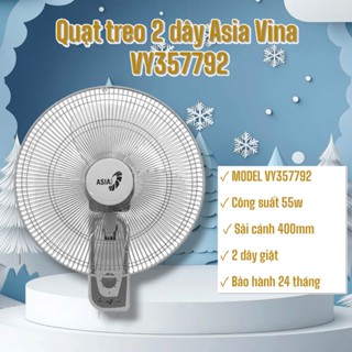 QUẠT TREO 2 DÂY  ASIA VY357790 55W 3 LÁ BẢNG LỚN MÁT ÊM