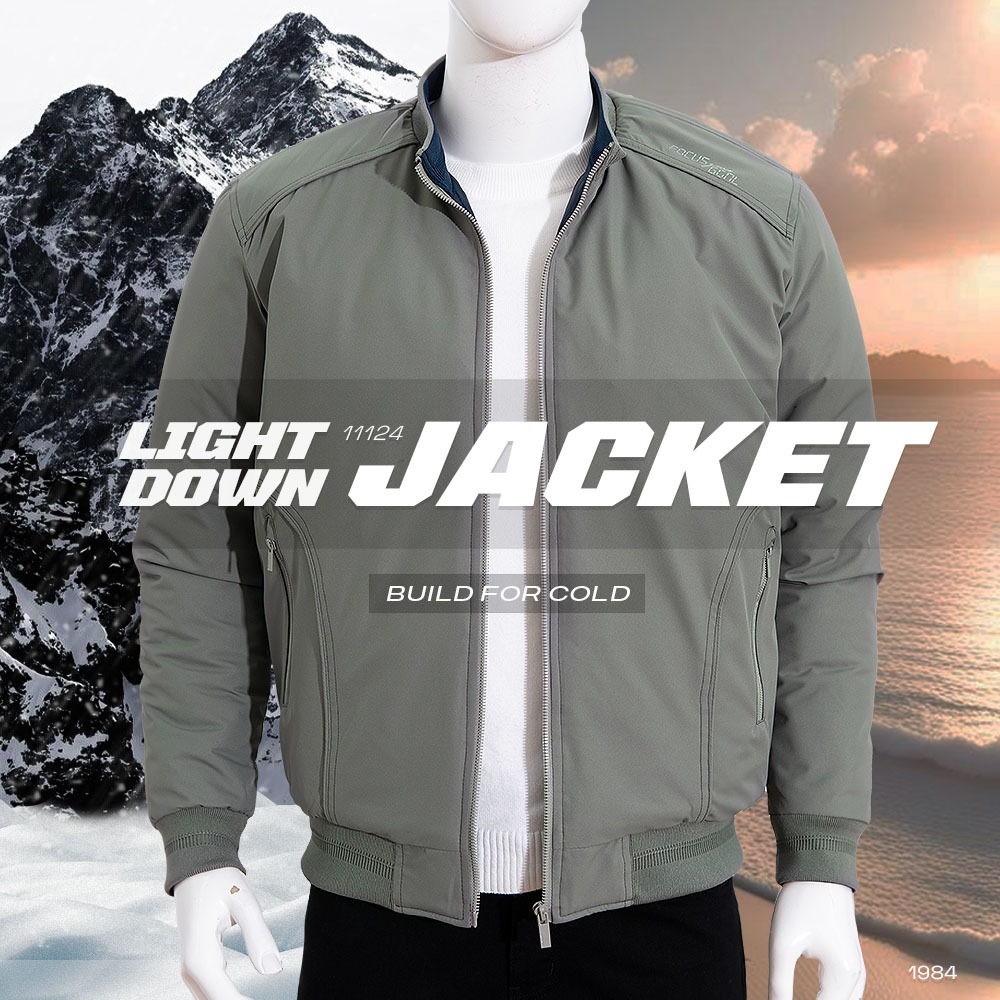 Áo Phao Nam 3 Lớp URBAN LIGHT DOWN JACKET Cổ Đứng Chống Nước Cản Gió Giữ Ấm Cực Tốt  Dáng Basic NO.2083 | 11124