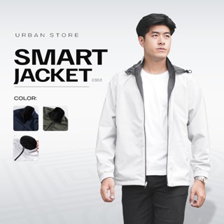 Áo Khoác Gió 2 Mặt Nam URBAN 2 Lớp Có Mũ, Chống Nước, Cản Gió, Giữ Ấm Tốt, Dáng Basic Slim NO. 2363