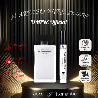 Nước hoa nữ Narciso Pure Musc, ( Nar Trắng ) Mùi Hương Thanh Lịch, Nhẹ Nhàng Quyến Rũ 10ml