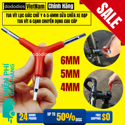 Tua Vít Lục Giác Chữ Y 4-5-6mm Sửa Chữa Xe Đạp Tua Vít 6 Cạnh Chuyên Dụng Hãng Dododios