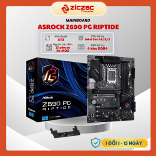 Mainboard Bo mạch chủ Asrock Z690 PG Riptide | Pro RS 4 khe ram DDR4 - Chính hãng bảo hành 36 tháng