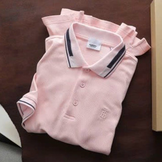 Áo Thun Nam Polo Shirt BBR TRƠN SỌC CỔ LONDON ENGLAND LOGO BT Vải Cotton Piqué Dệt Kim thời thượng Sang Trọng
