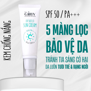 KEM CHỐNG NẮNG phổ rộng ngăn ngừa sạm nám không nhờn rít SPF50+++ UV SHIELD SUNCREAM GUBY HOMEMADE