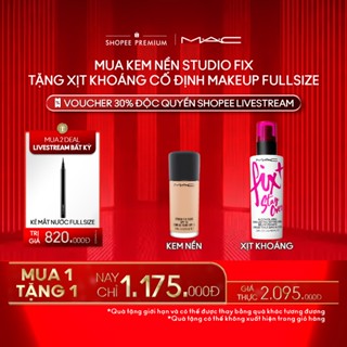 [ƯU ĐÃI LIVESTREAM MAC] MAC - Bộ 2 món: Kem Nền MAC Studio Fix Fluid Foundation 30ml, Xịt khoáng Stay Over