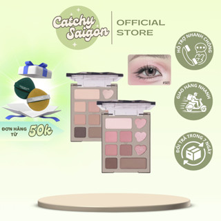 [VEECCI] Bảng Mắt VEECCI 10 Ô Mini Bỏ Túi, Nhũ Mịn Lì Tone Màu Tự Nhiên, 4.2g