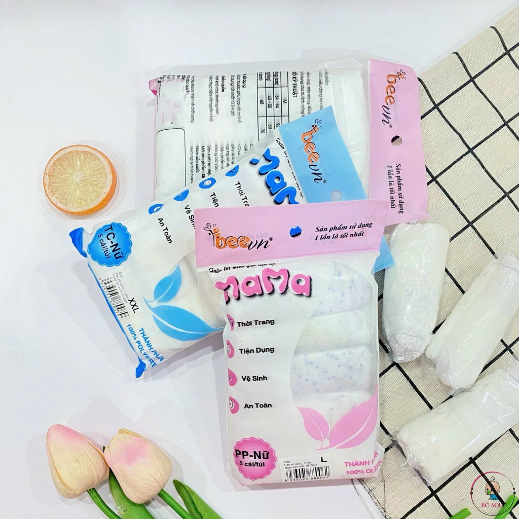 Quần lót dùng 1 lần chất liệu Cotton 100% êm ái, dùng khi đi du lịch, mẹ bầu đi sinh, an toàn cho da