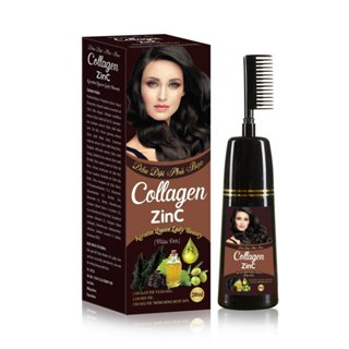 Dầu Gội Phủ Bạc (màu đen,nâu) Sun Hair Collagen Nano ORGANIC (200 ml )Ngăn chặn tóc bạc sớm, dưỡng tóc, làm sạch