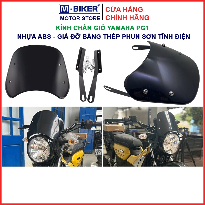 Kính chắn gió Yamaha PG1, Mão đầu đèn Yamaha PG1 phong cách Vintage chính hãng MBIKER