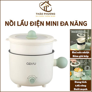 Nồi Lẩu Điện Đa Năng Mini 2 Nấc Nhiệt Kèm Giá Hấp Có Tay Cầm Tiện Dụng Nồi Điện