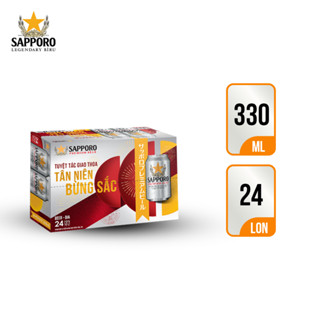 GIAO HỎA TỐC - Thùng 24 lon bia Sapporo Premium (330ml/lon)