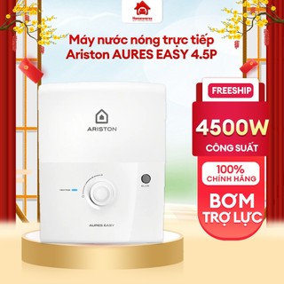  AURES EASY 4.5P Máy nước nóng trực tiếp Ariston AURES EASY 4.5P - Bơm trợ lực Cầu dao chống rò điện ELCB Vỏ chống thấm 