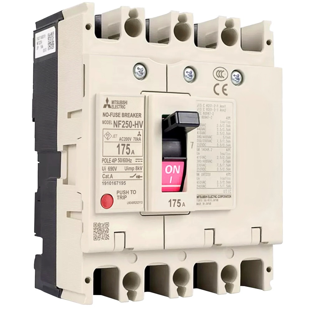 CB KHỐI MCCB Mitsubishi NF250-HV 4P 75kA 125A, 150A, 160A, 175A, 200A, 225A, 250A