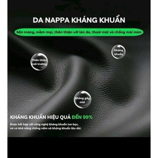 Bọc Vô Lăng Ô Tô 3D Da Nappa Dành Cho Ô Cao Cấp Siêu Mỏng Thiết Kế Kiểu Dáng Lỗ Thoát Khí Chống Trơn Trượt Cho Oto