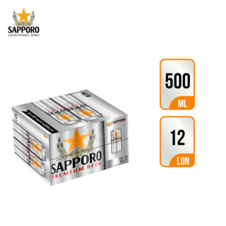 GIAO HỎA TỐC - Thùng 12 lon bia Sapporo Premium 500ml/lon