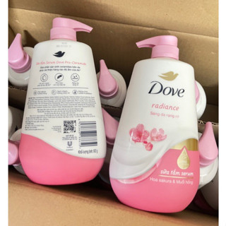 sữa tắm dove hoa sakura muối hồng sáng da rạng rỡ 900g