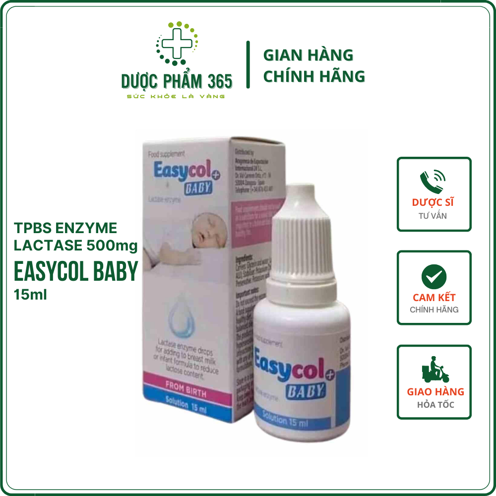 EASYCOL BABY – ENZYM LACTASE DÀNH CHO TRẺ BẤT DUNG NẠP ĐƯỜNG LACTOSE, CẢI THIỆN HỆ TIÊU HÓA