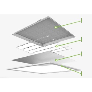 Bộ đèn LED âm trần 60x60 50W RẠNG ĐÔNG ( sáng trắng 6500K)
