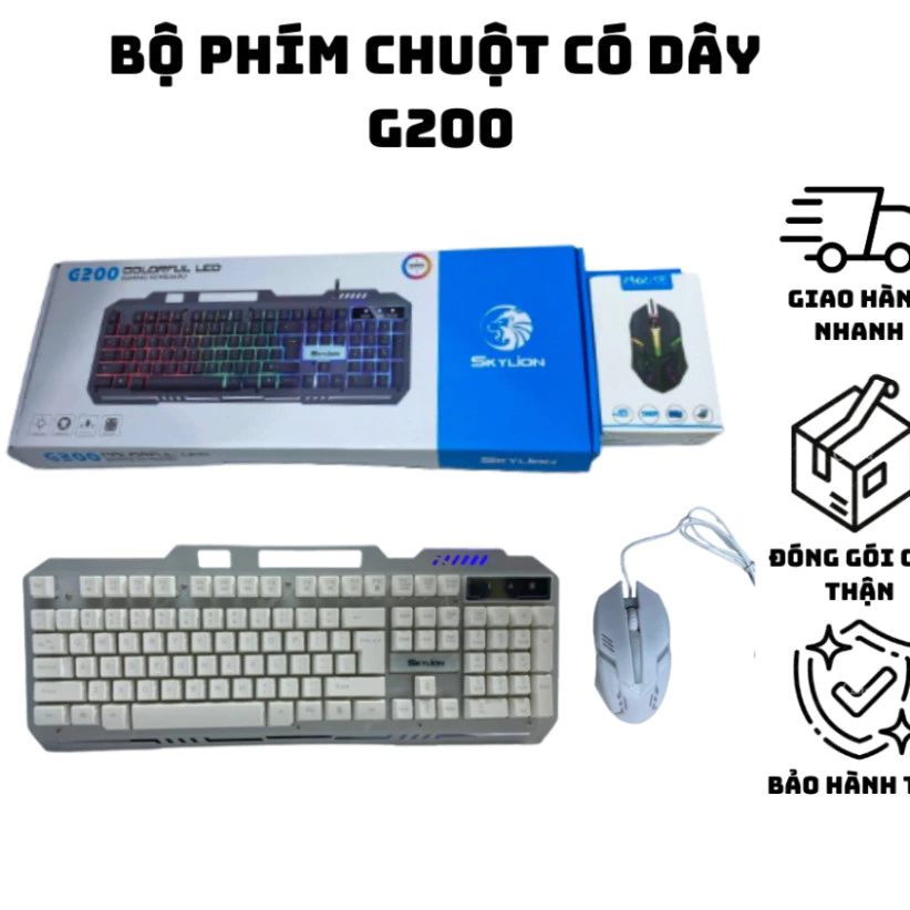 Bộ Bàn Phím Và Chuột giả cơ có led Limeide GTX 350-G200  Có Đèn Nền Nhiều Màu Sắc HOT | BigBuy360 - bigbuy360.vn