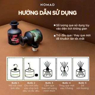 Tinh Dầu Thơm Phòng, Tán Hương Cắm Que Mây Nomad Reed Diffuser 140ml