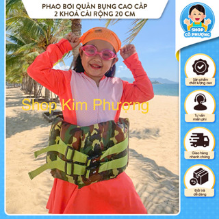 Phao Bơi Quấn Bụng, Phao Tập Bơi Quấn Bụng Cao Cấp 20cm Hai Khóa Chốt Có Thể Tăng Chỉnh Size