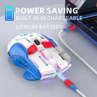  Chuột không dây gaming bluetooth TEKKIN G6 DPI 12800 không tiếng ồn led rgb 