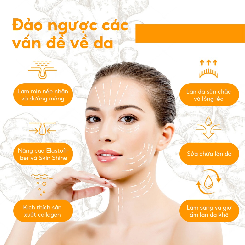 OUHOE Mask nghệ chống lão hóa giảm nếp nhăn và vết thâm nuôi dưỡng làn da mềm mại làm sáng da 50g